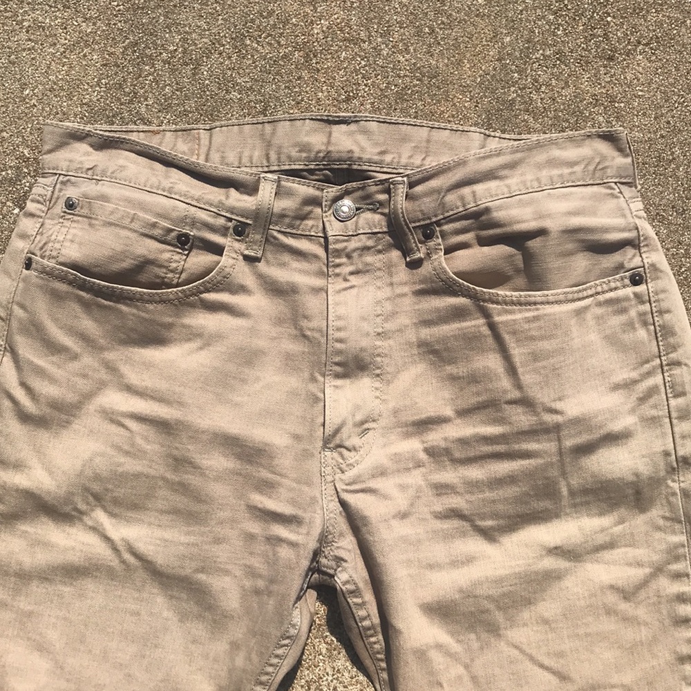 Levi's Men's Tan Jeans 505 Khaki 34 x 32 - Picture 2 of 4